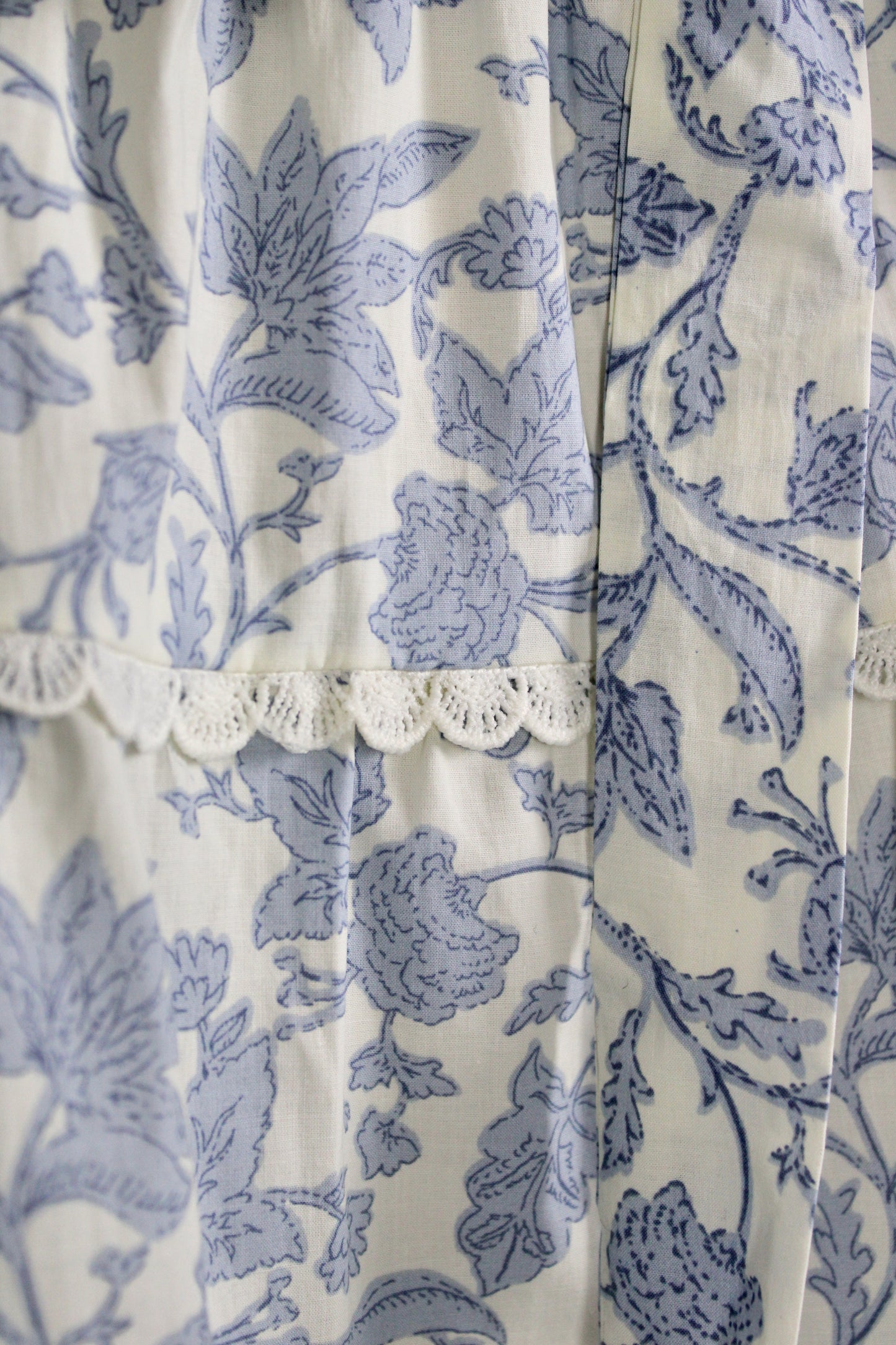 Blue and White Floral Mini Dress