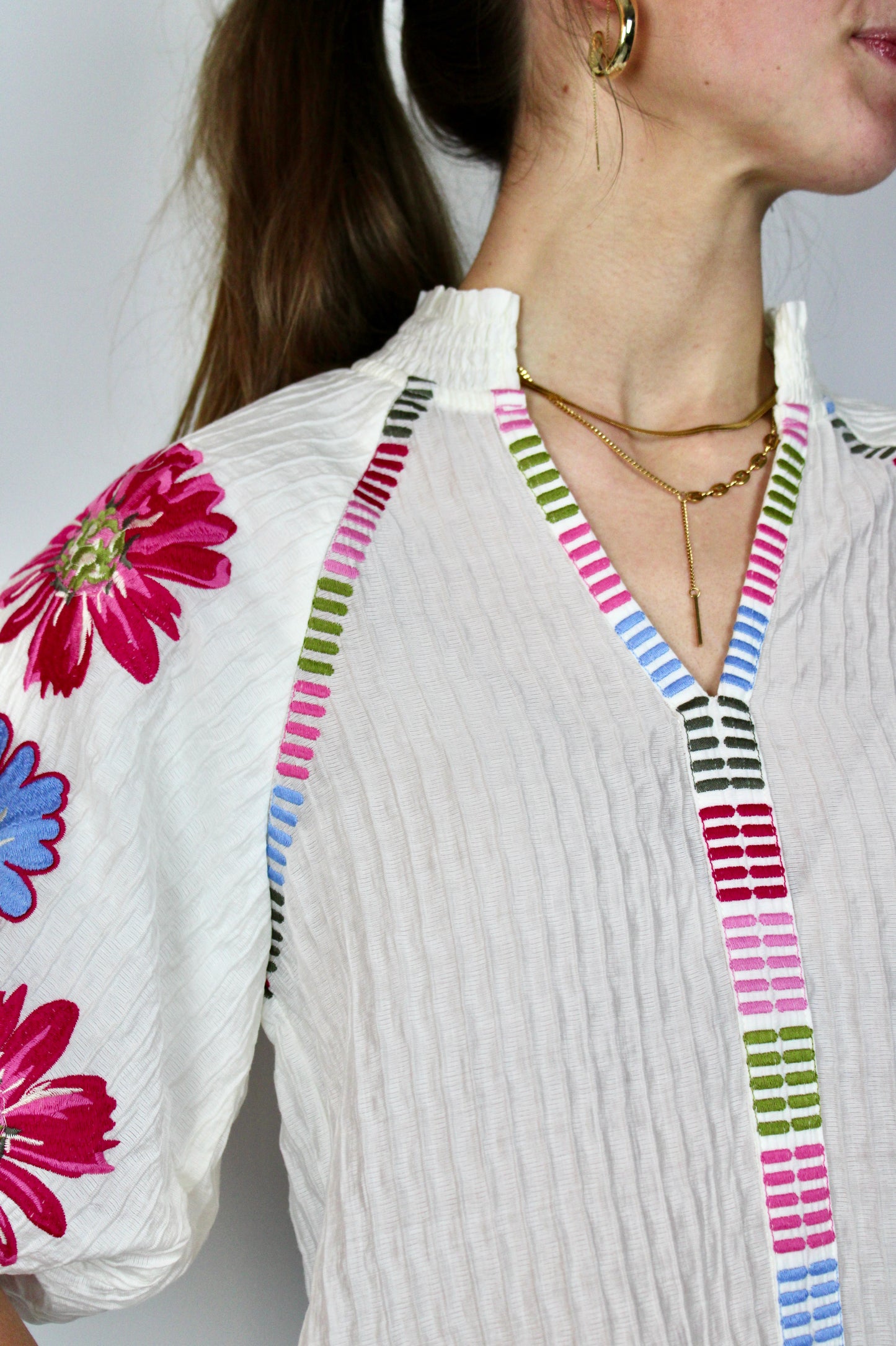 Floral Puff Sleeve Blouse