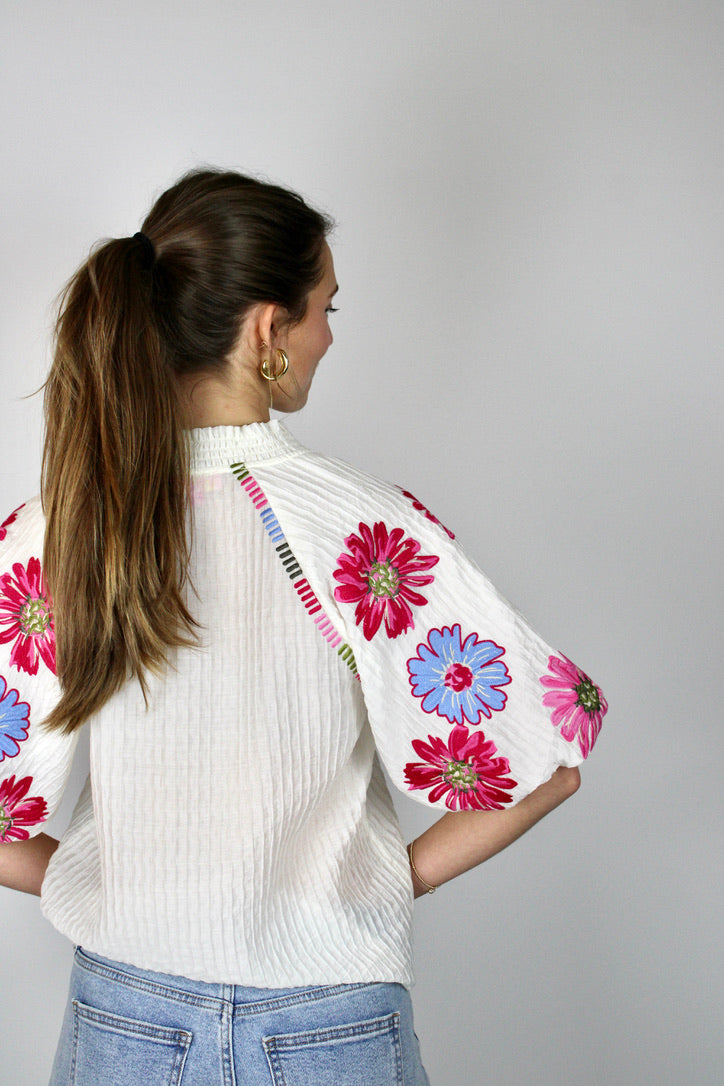 Floral Puff Sleeve Blouse